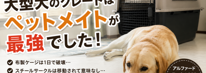 【実体験】ラブラドールにおすすめのクレートはペットメイト！3年間使って分かった失敗しない選び方